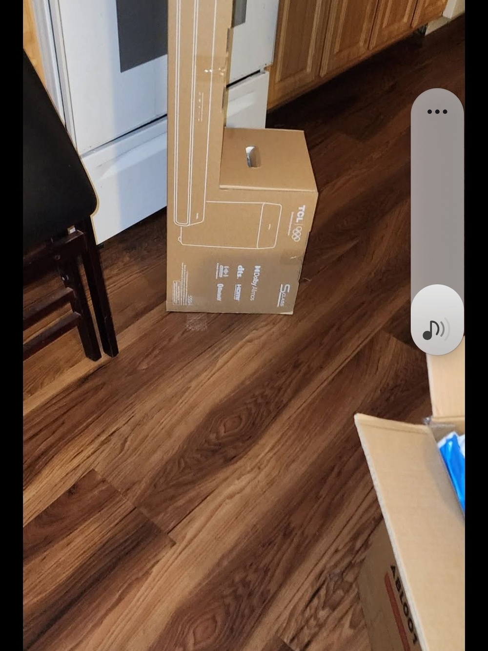 TCL 55" TV in Brown Kraft Packaging